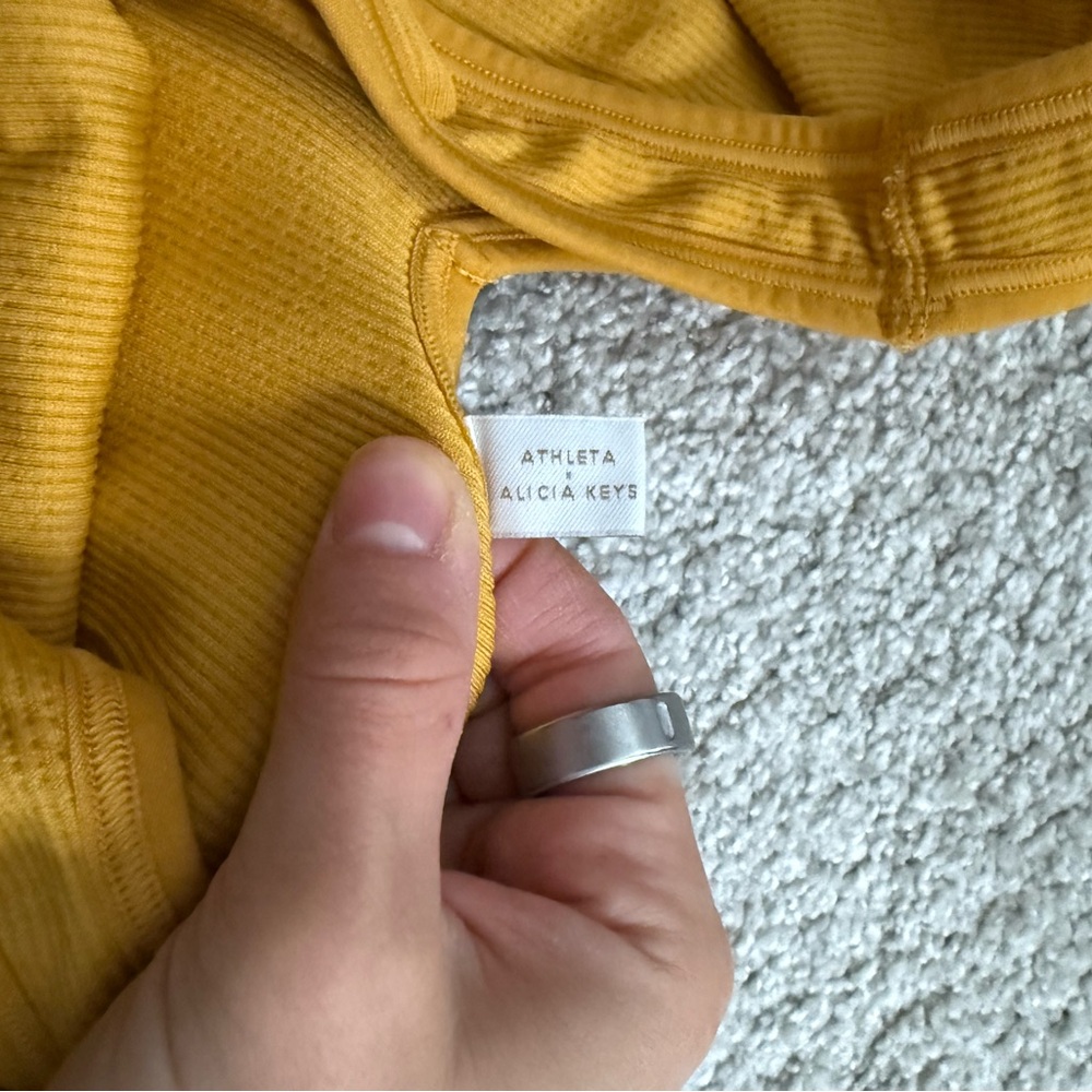 Athleta Golden Ribbed Crop Top - Picture 3 of 3